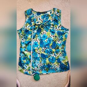 Zac & Rachel,   V-neck silky tank with attached tie, size L